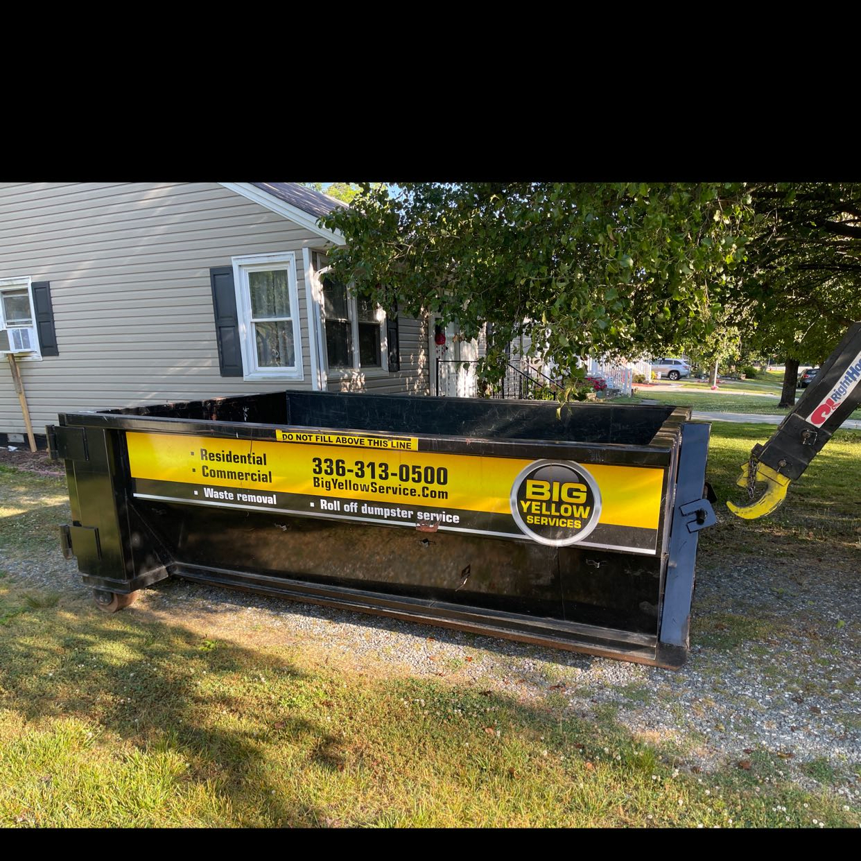 A-519 Piedmont Way Burlington, NC 27217 (2) Dumpster Rental in Burlington, NC  | Roll-Off Dumpster and Portable Toilet Rentals | Big Yellow Services, LLC